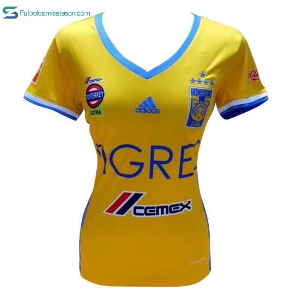 Camiseta Tigres UANL Mujer 1ª 2017/18